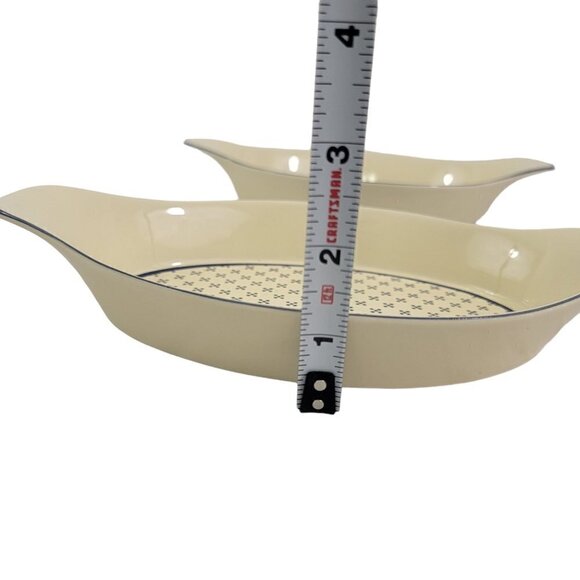 Potpourri Press Japan Oval Stoneware Serving Baking Casserole Dish – Set of 2 - Picture 8 of 16